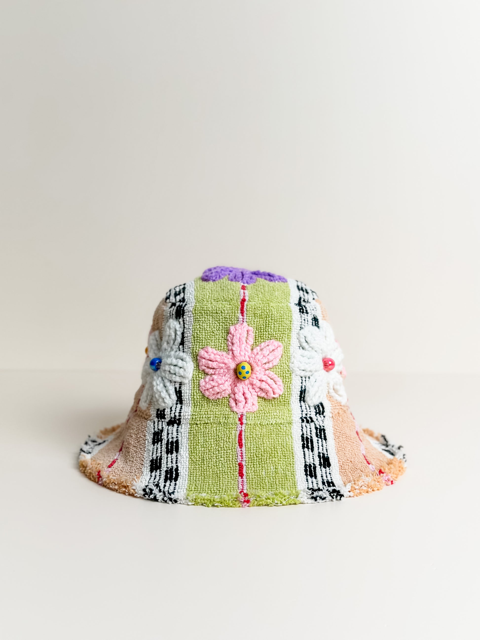 Relax Remade handmade one-of-a-kind fashionable hats 100% designed and made in Australia from up-cycled vintage towels