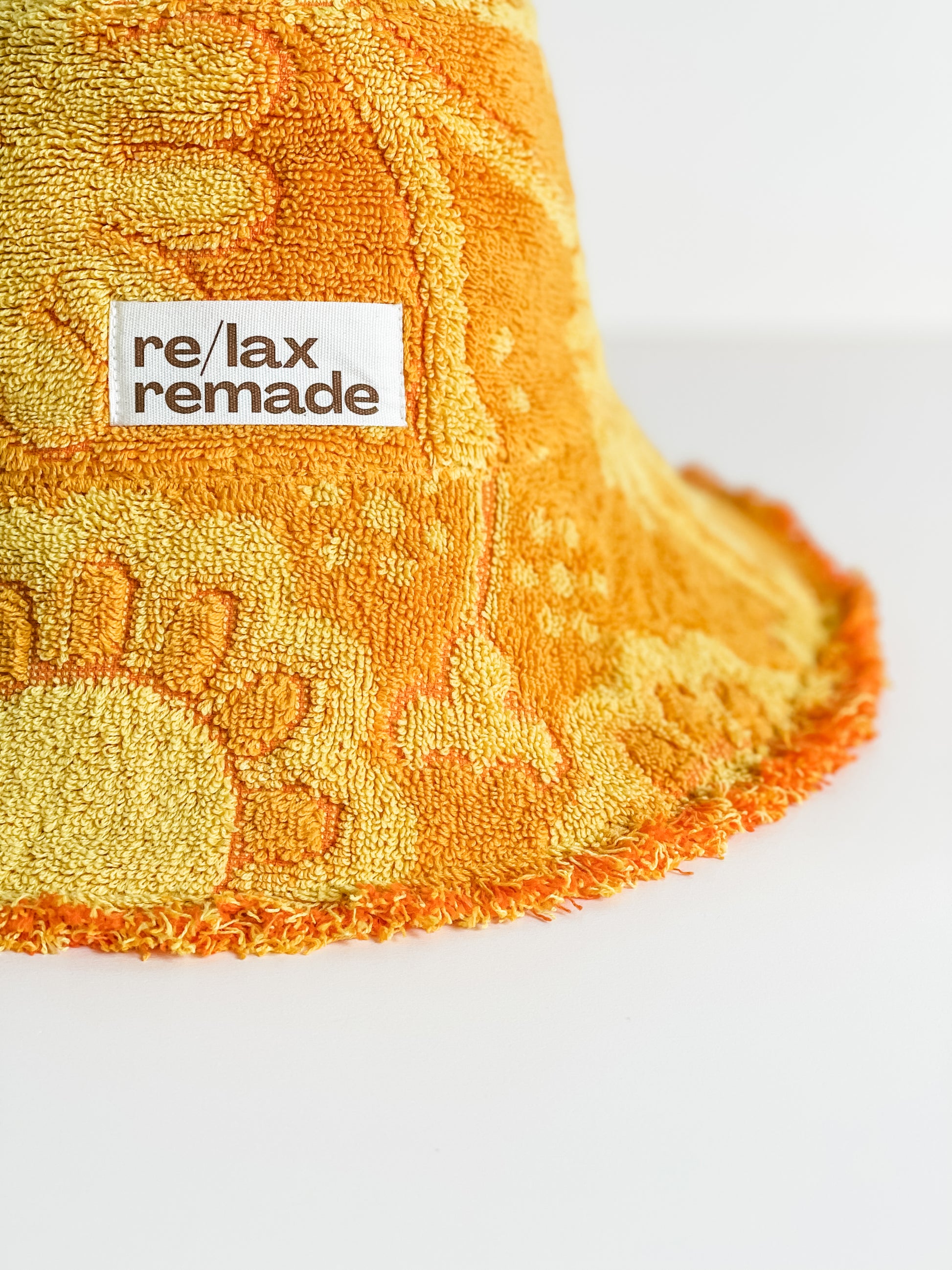 Relax Remade handmade one-of-a-kind fashionable hats 100% designed and made in Australia from up-cycled vintage towels