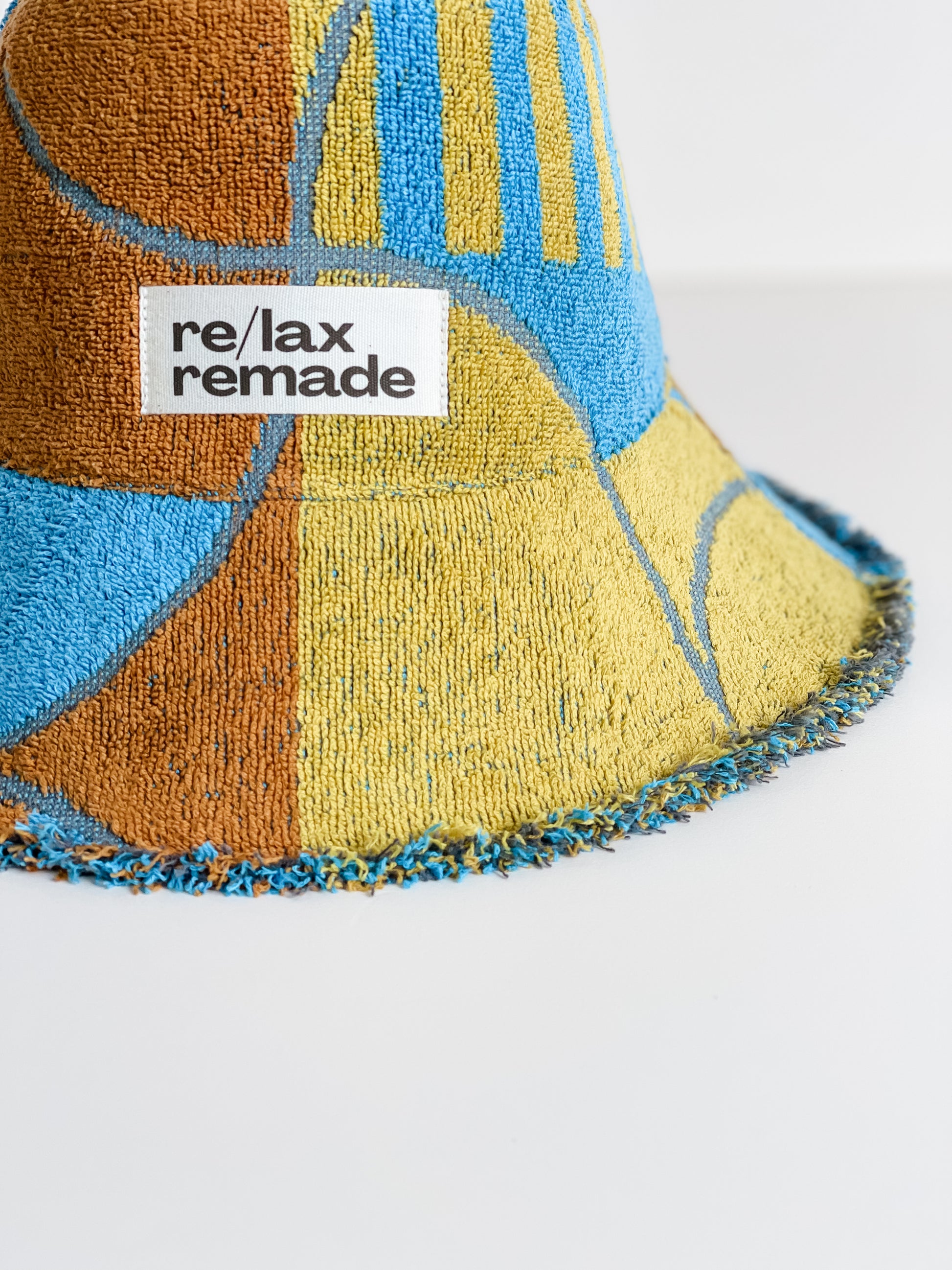 Relax Remade handmade one-of-a-kind fashionable hats 100% designed and made in Australia from up-cycled vintage towels