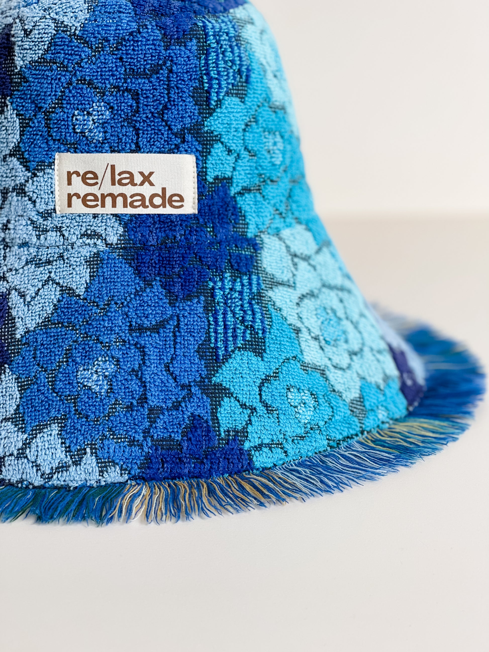 Relax Remade handmade one-of-a-kind fashionable hats 100% designed and made in Australia from up-cycled vintage towels