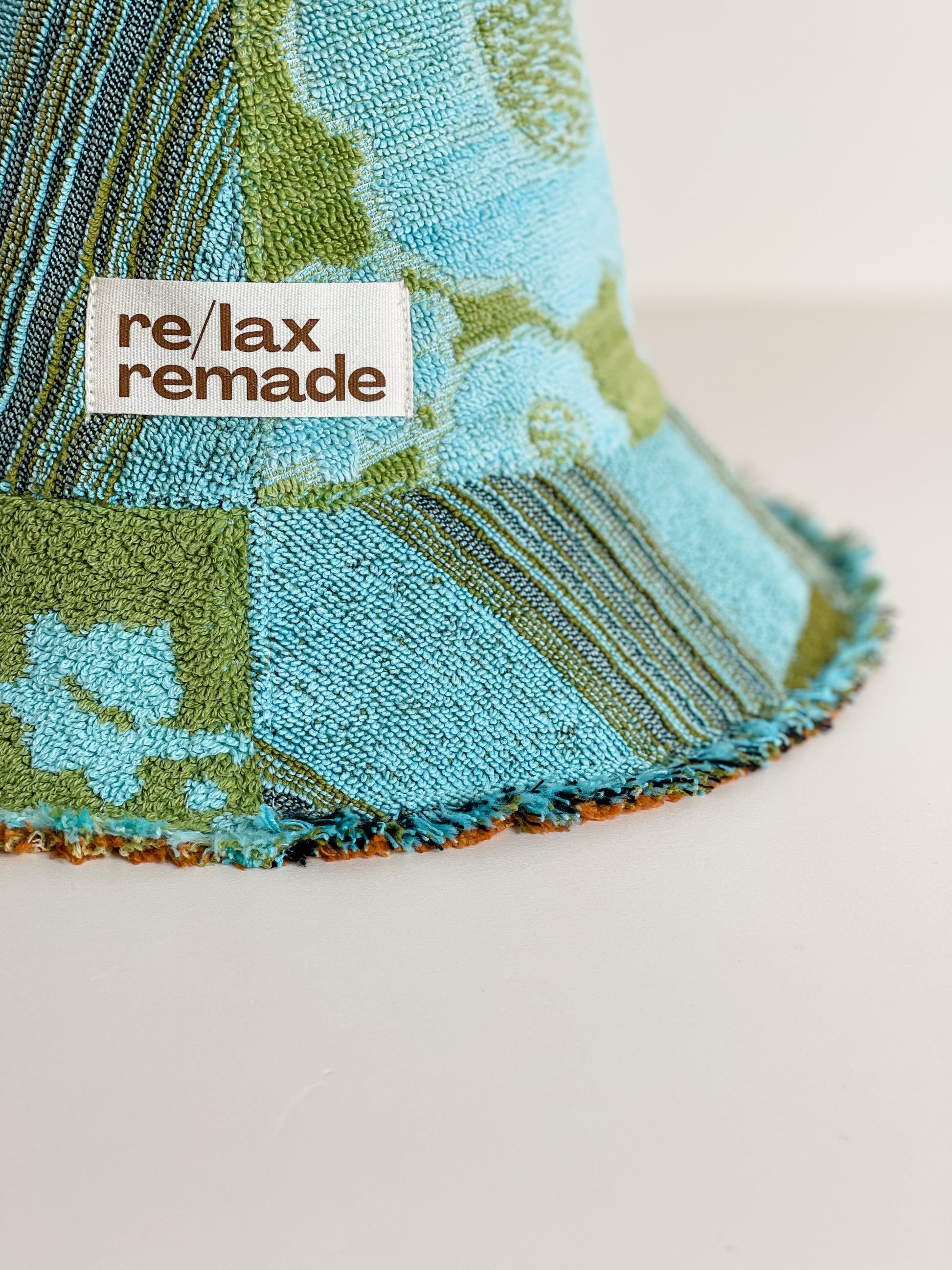 Re/lax Remade one-of-a-kind vintage towel hats, lovingly handmade in Australia from upcycled fabrics.