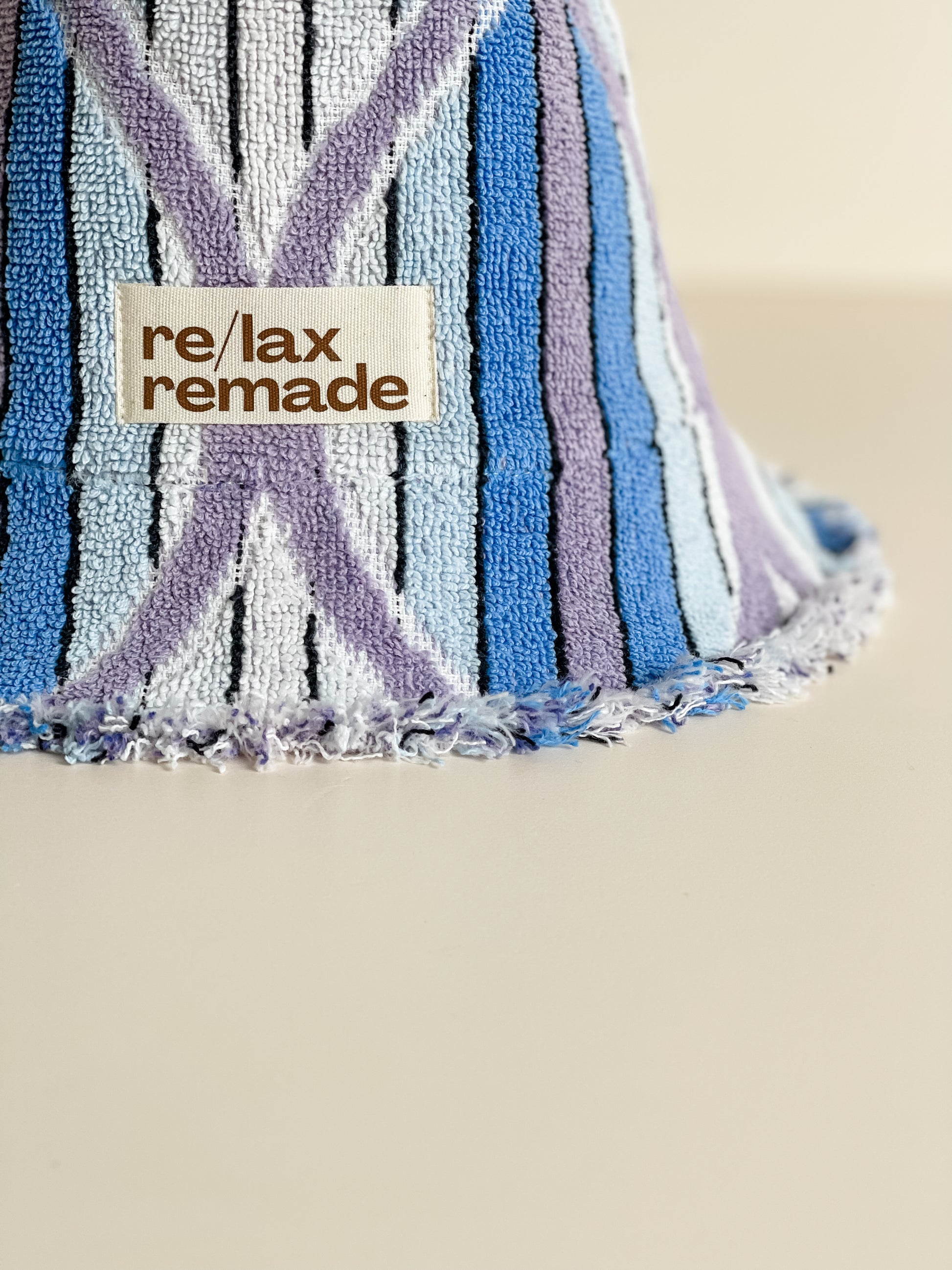 Re/lax Remade one-of-a-kind vintage towel hats, lovingly handmade in Australia from upcycled fabrics.