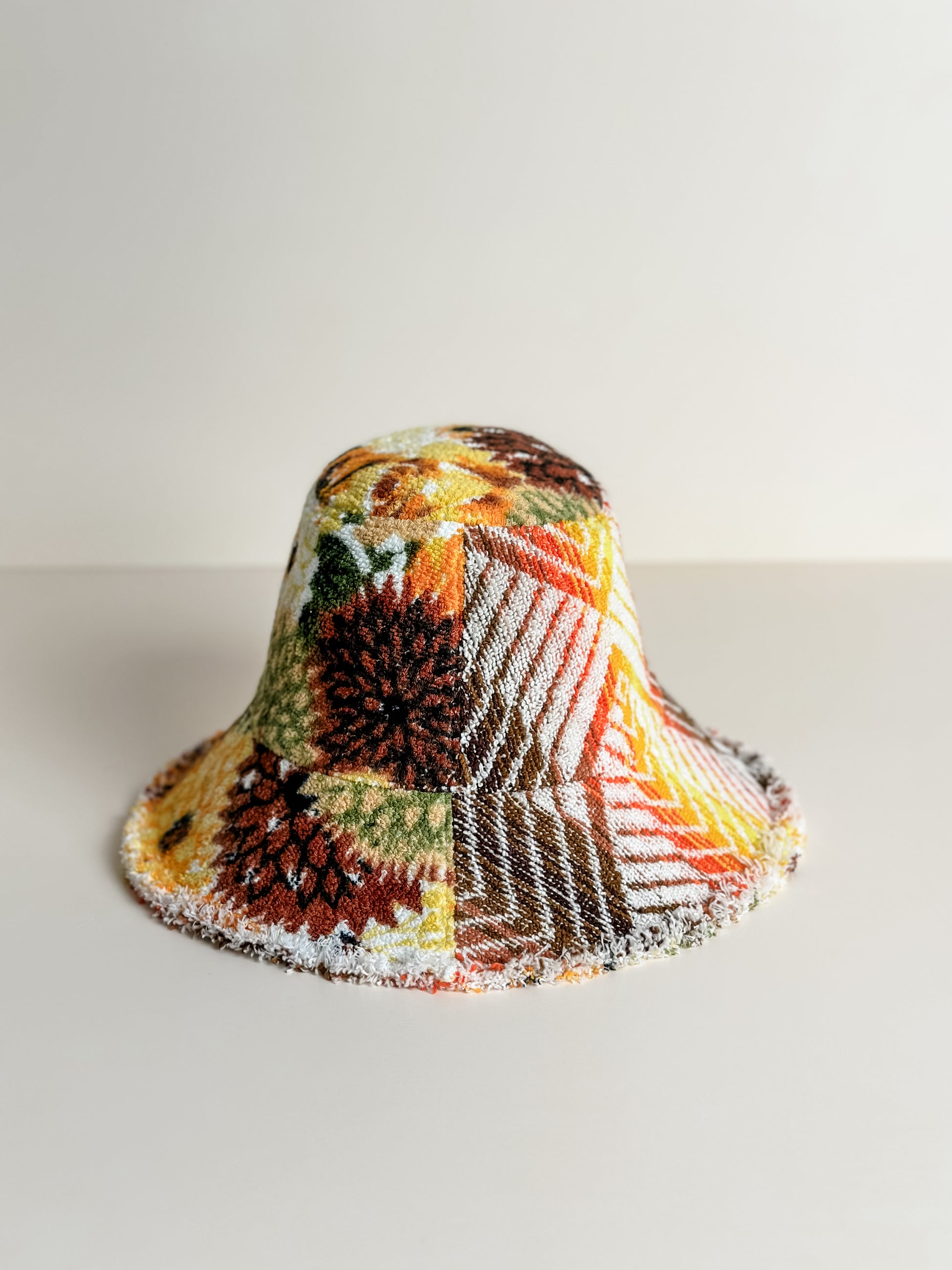 Relax Remade handmade one-of-a-kind fashionable hats 100% designed and made in Australia from up-cycled vintage towels