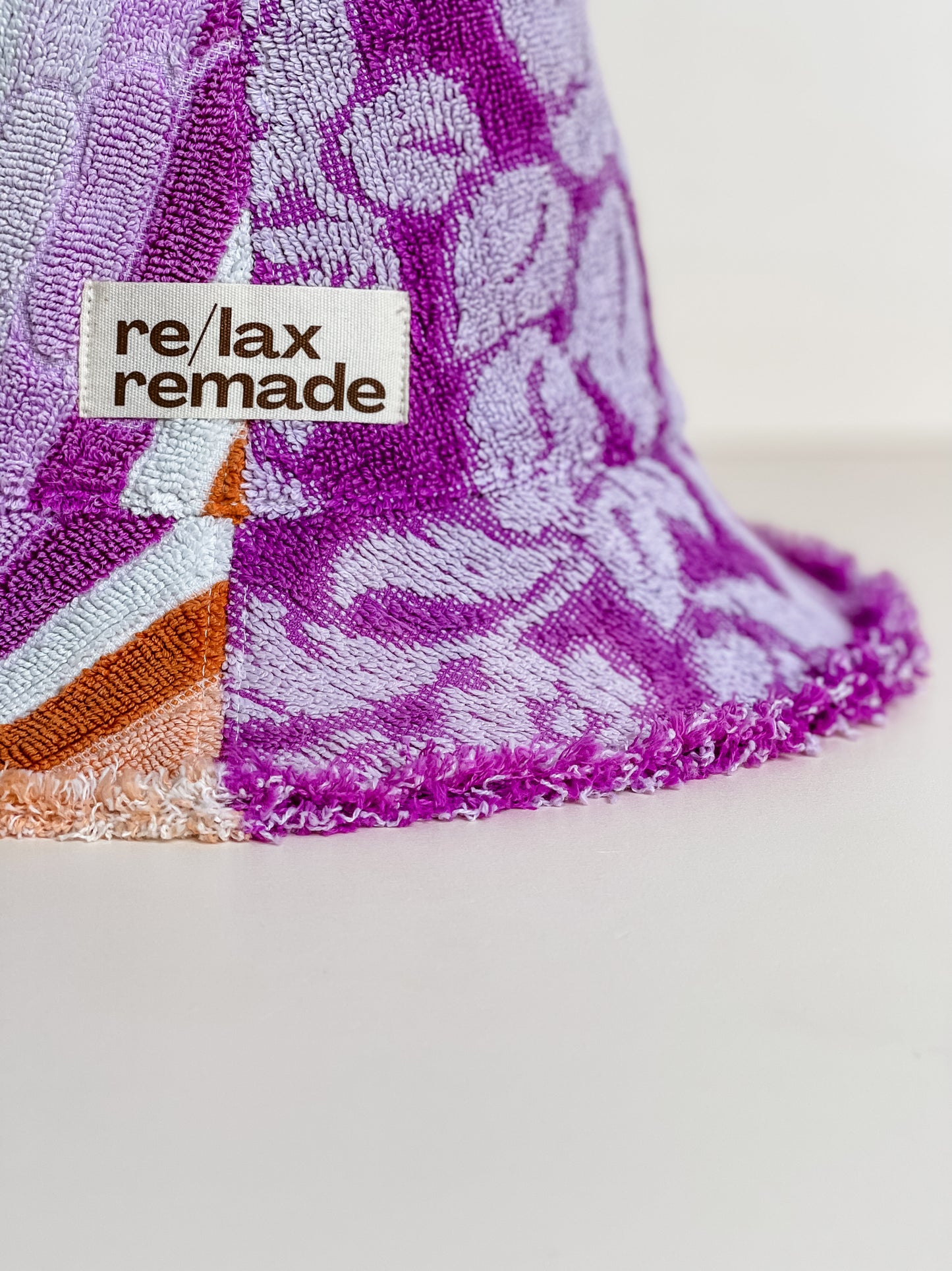 Relax Remade handmade one-of-a-kind fashionable hats 100% designed and made in Australia from up-cycled vintage towels