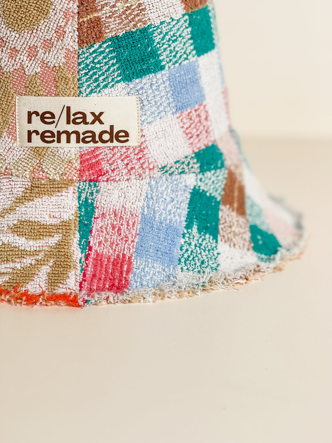 Re/lax Remade one-of-a-kind vintage towel hats, lovingly handmade in Australia from upcycled fabrics.