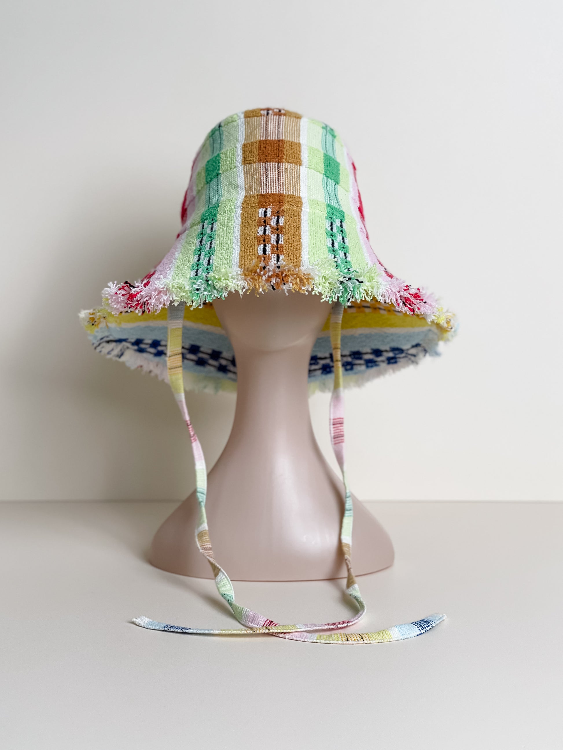 Relax Remade handmade one-of-a-kind fashionable hats 100% designed and made in Australia from up-cycled vintage towels