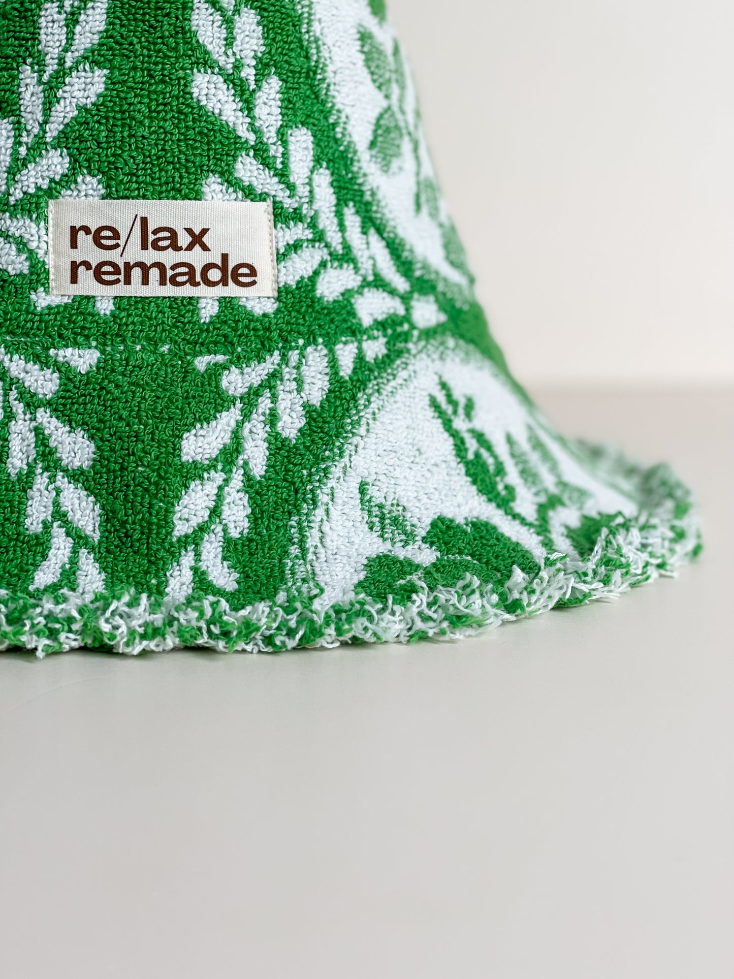 Relax Remade handmade one-of-a-kind fashionable hats 100% designed and made in Australia from up-cycled vintage towels