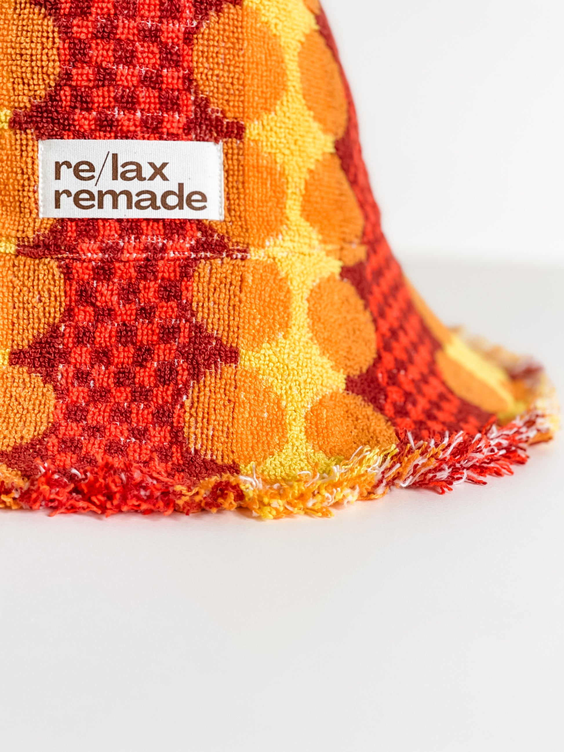 Relax Remade handmade one-of-a-kind fashionable hats 100% designed and made in Australia from up-cycled vintage towels