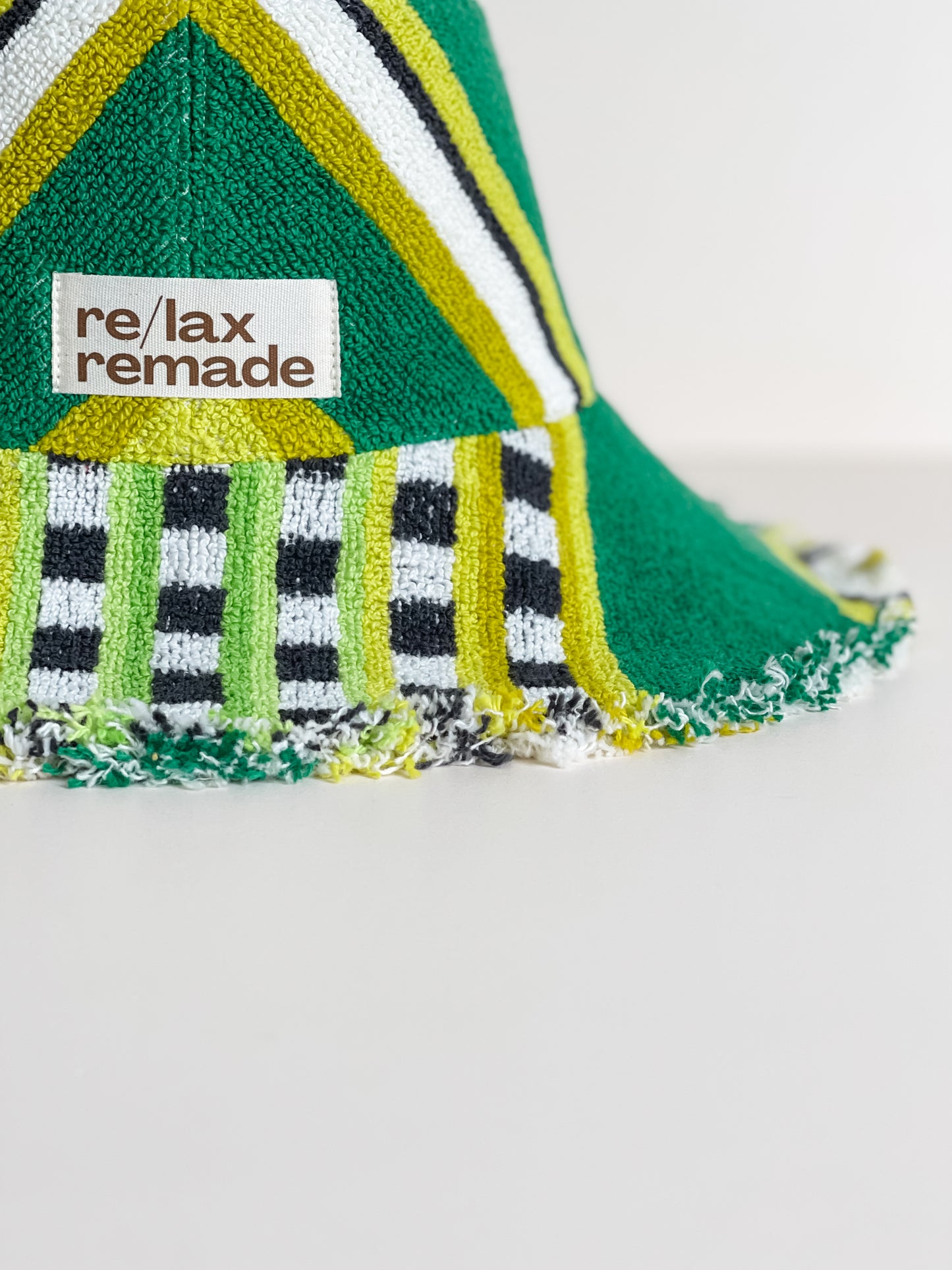 Relax Remade handmade one-of-a-kind fashionable hats 100% designed and made in Australia from up-cycled vintage towels