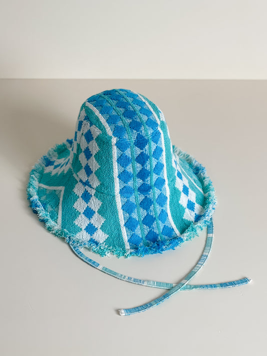 Relax Remade handmade one-of-a-kind fashionable hats 100% designed and made in Australia from up-cycled vintage towels