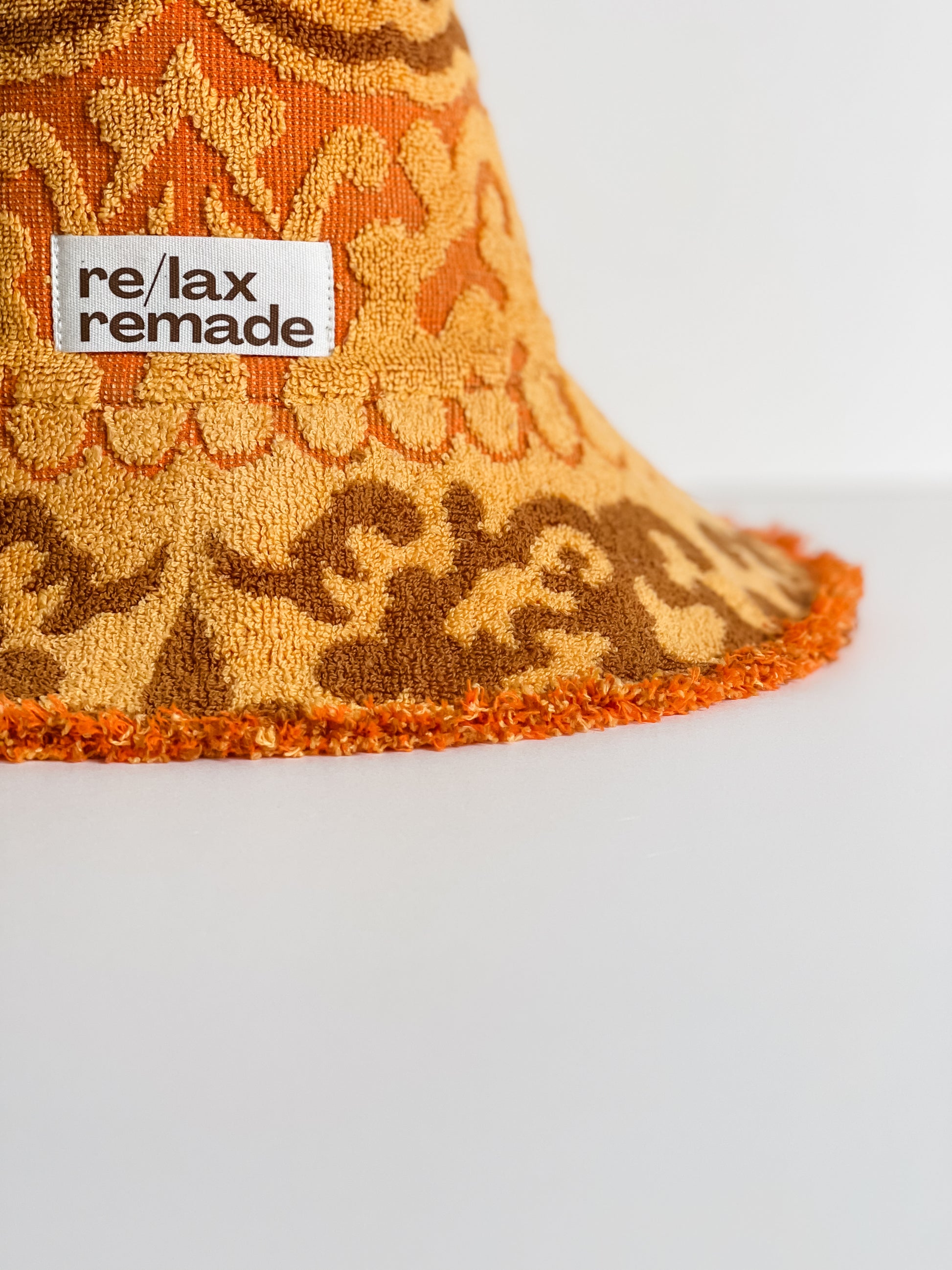 Re/lax Remade one-of-a-kind vintage towel hats, lovingly handmade in Australia from upcycled fabrics.