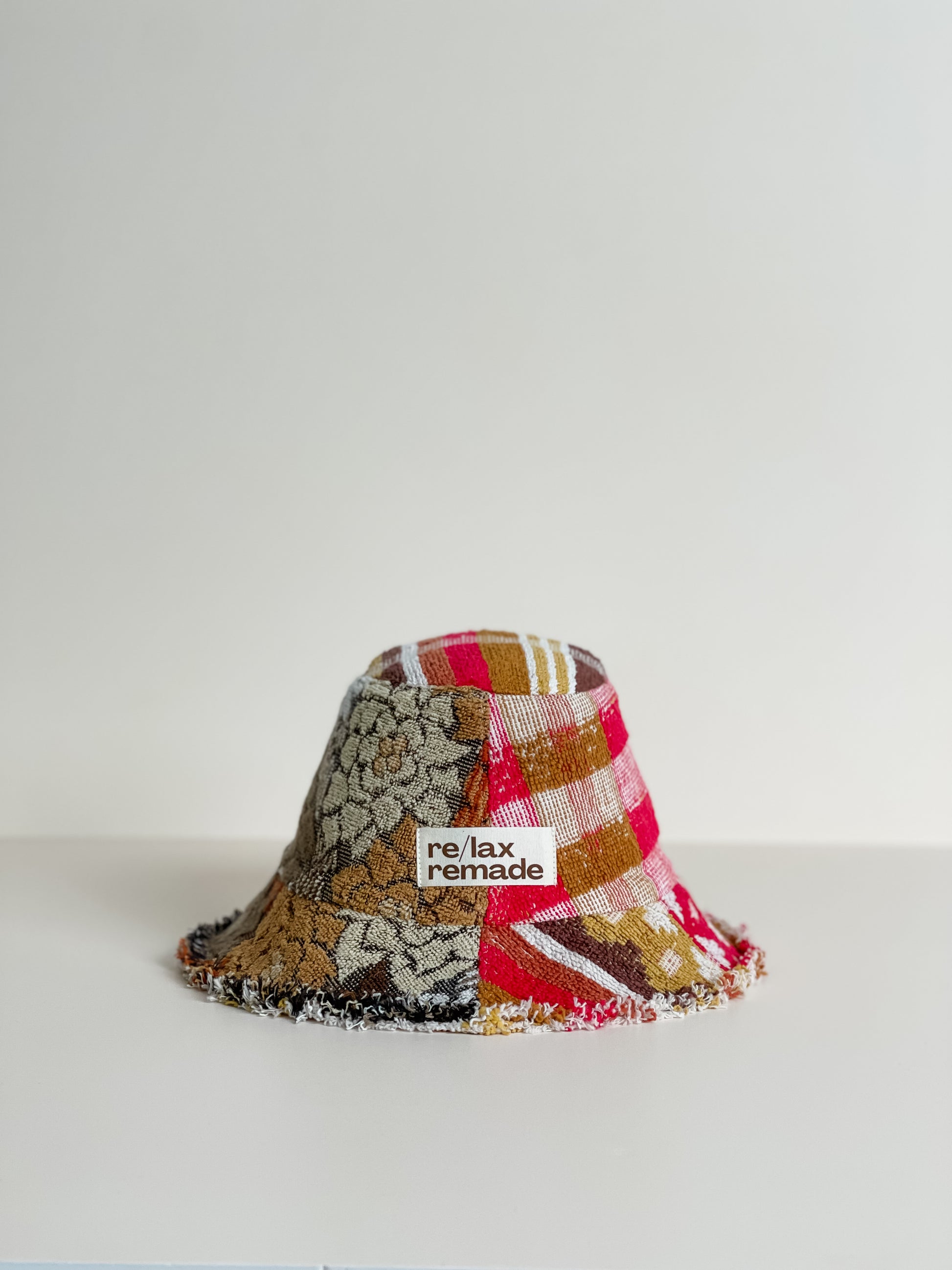 Relax Remade handmade one-of-a-kind fashionable hats 100% designed and made in Australia from up-cycled vintage towels