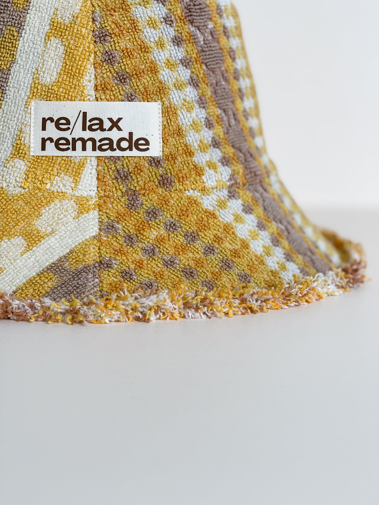 Re/lax Remade one-of-a-kind vintage towel hats, lovingly handmade in Australia from upcycled fabrics.