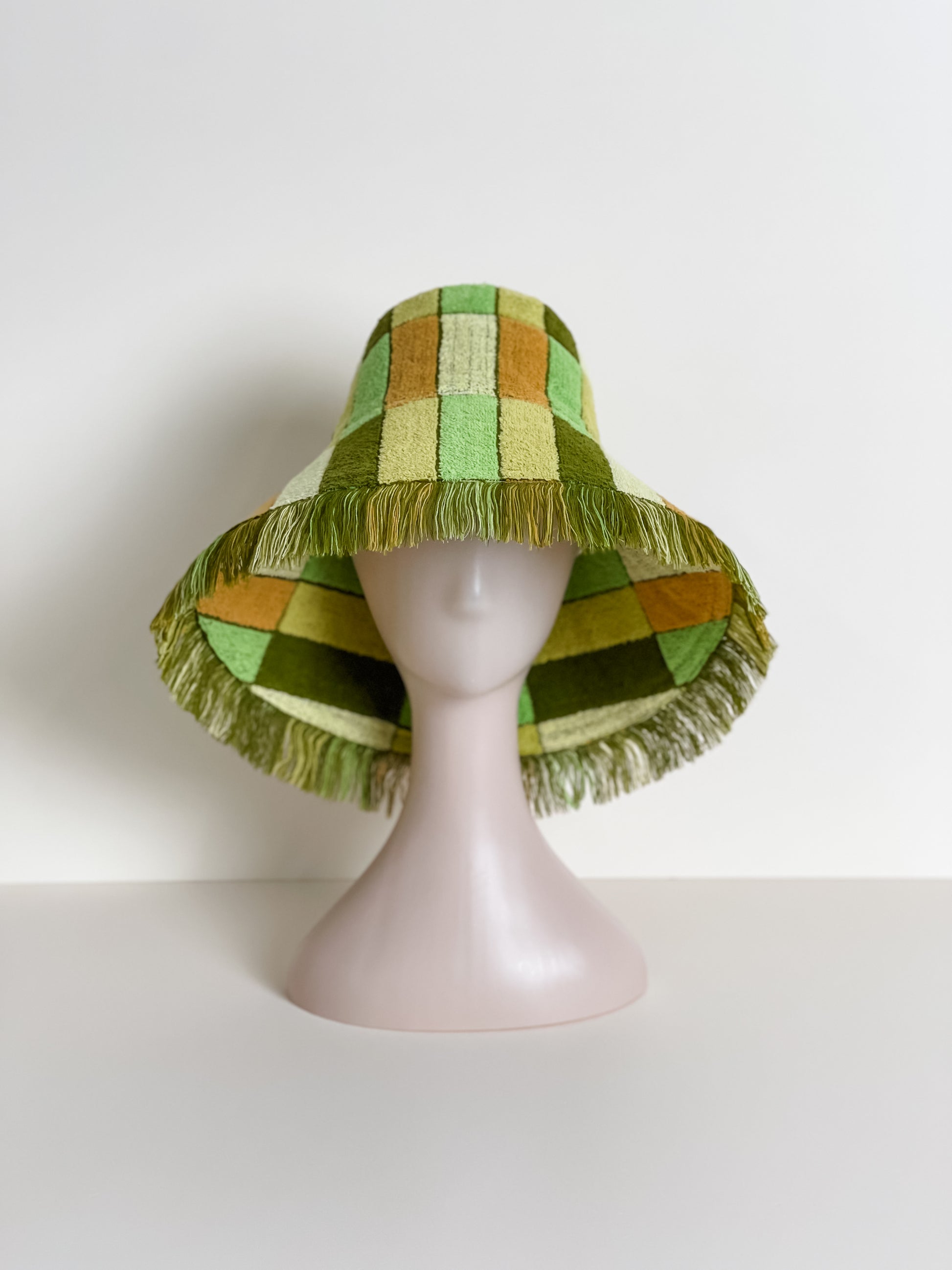 Relax Remade handmade one-of-a-kind fashionable hats 100% designed and made in Australia from up-cycled vintage towels