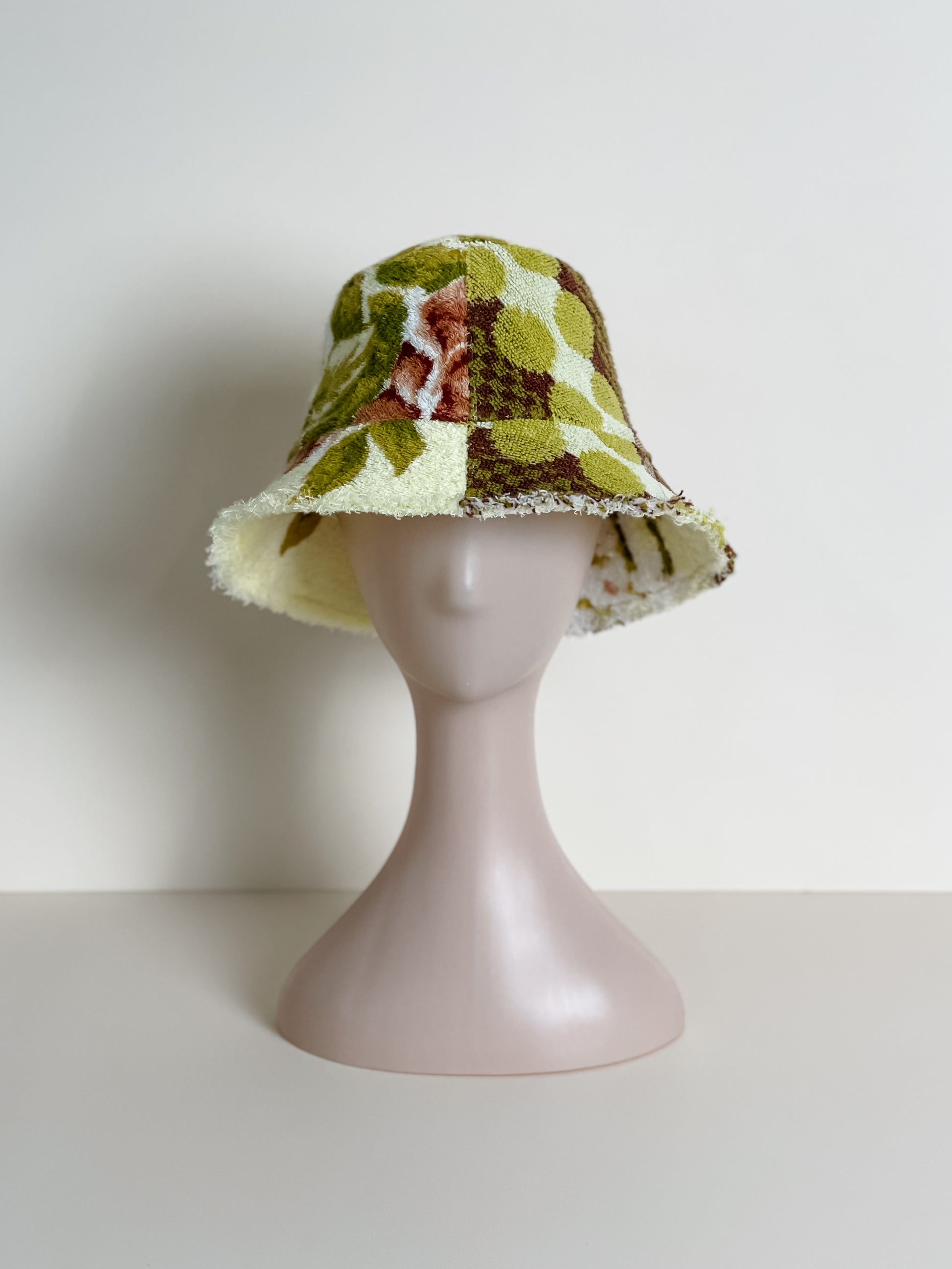 Relax Remade handmade one-of-a-kind fashionable hats 100% designed and made in Australia from up-cycled vintage towels