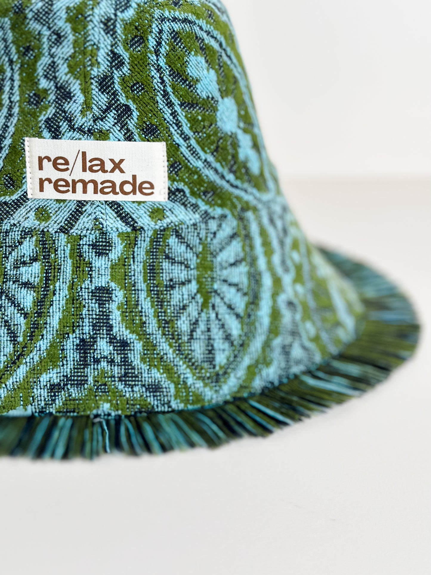 Relax Remade handmade one-of-a-kind fashionable hats 100% designed and made in Australia from up-cycled vintage towels