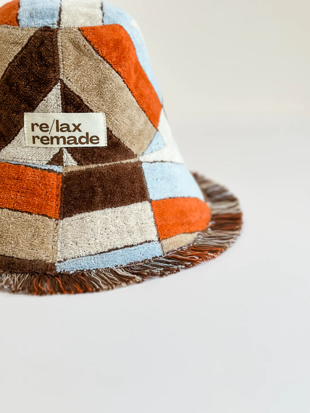 Relax Remade handmade one-of-a-kind fashionable hats 100% designed and made in Australia from up-cycled vintage towels