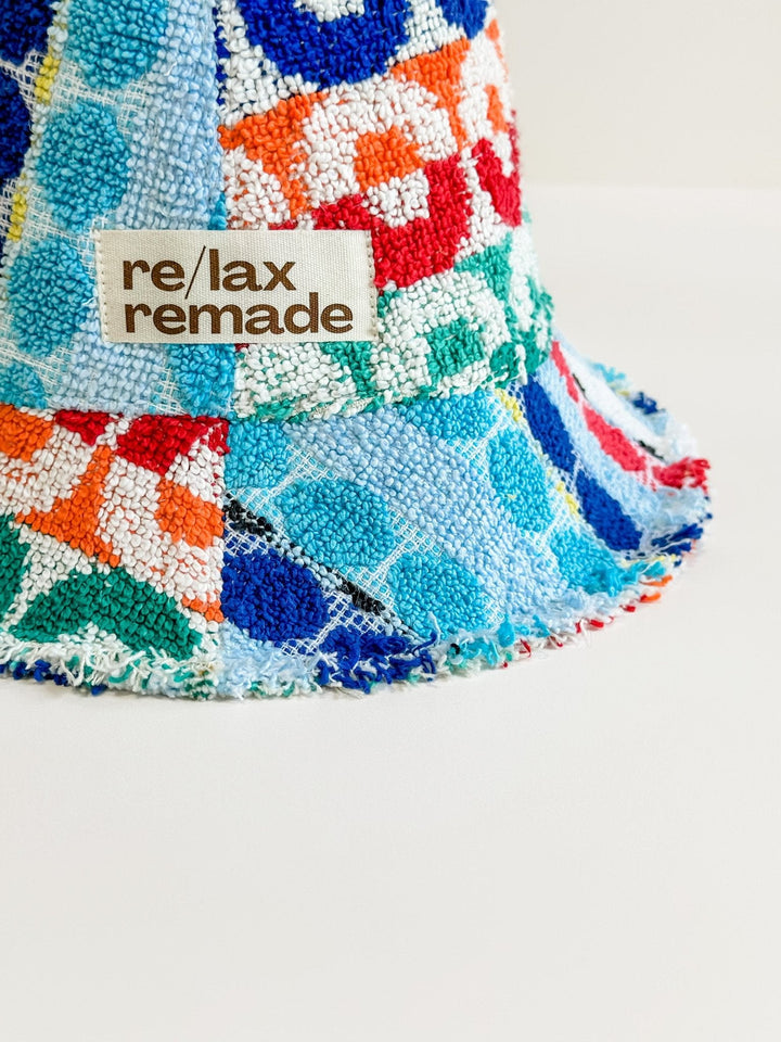 Relax Remade handmade one-of-a-kind fashionable hats 100% designed and made in Australia from up-cycled vintage towels