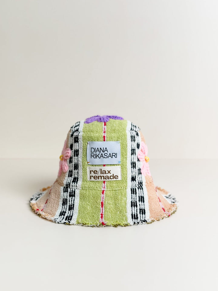 'Floral Racetrack' - Diana Rikasari x Re/lax Remade handmade by expert artisans from upcycled vintage towels, in Sydney.