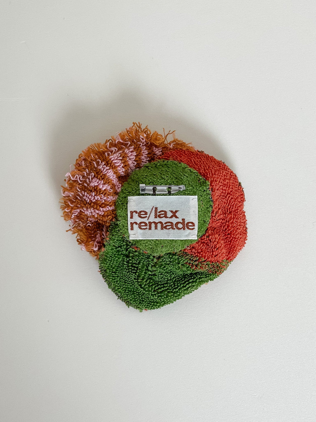 Re/lax Rosette #21 by Ange handmade by expert artisans from upcycled vintage towels, in Sydney.