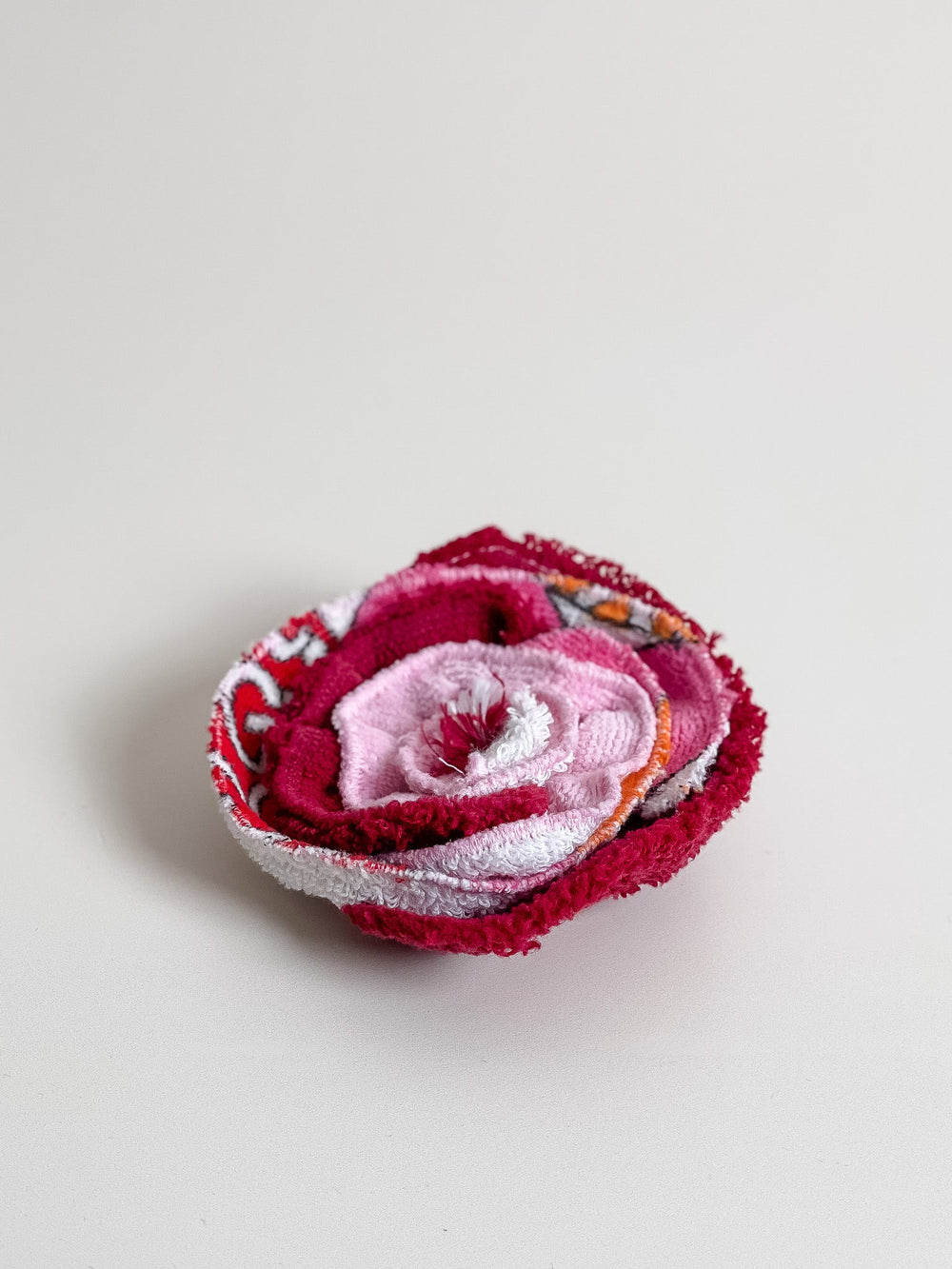 Re/lax Rosette #6 by Leigh handmade by expert artisans from upcycled vintage towels, in Sydney.