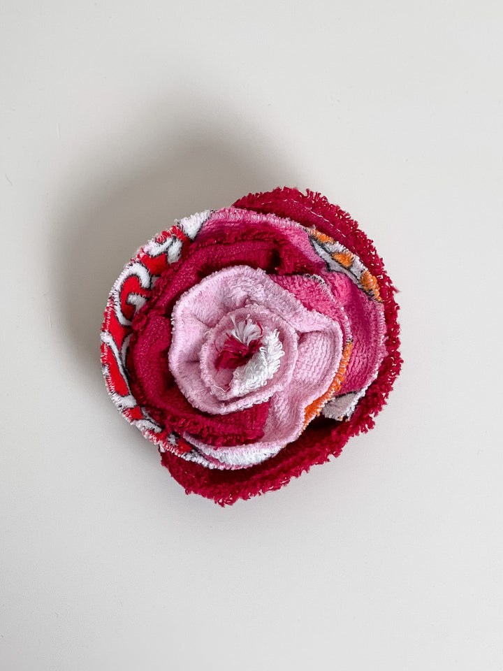 Re/lax Rosette #6 by Leigh handmade by expert artisans from upcycled vintage towels, in Sydney.