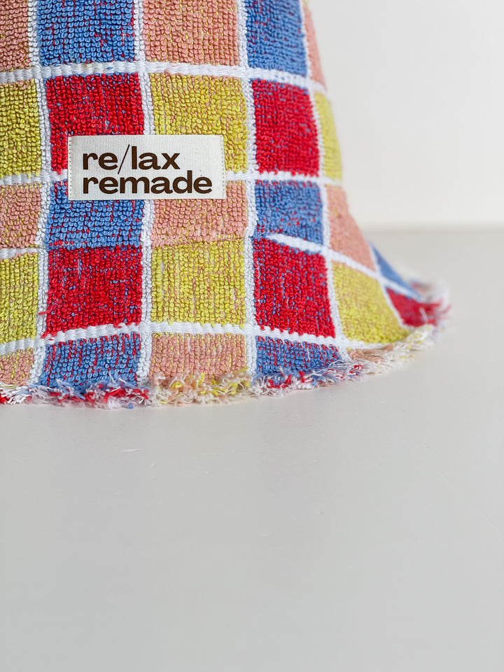 Re/lax Remade one-of-a-kind vintage towel hats, lovingly handmade in Australia from upcycled fabrics.