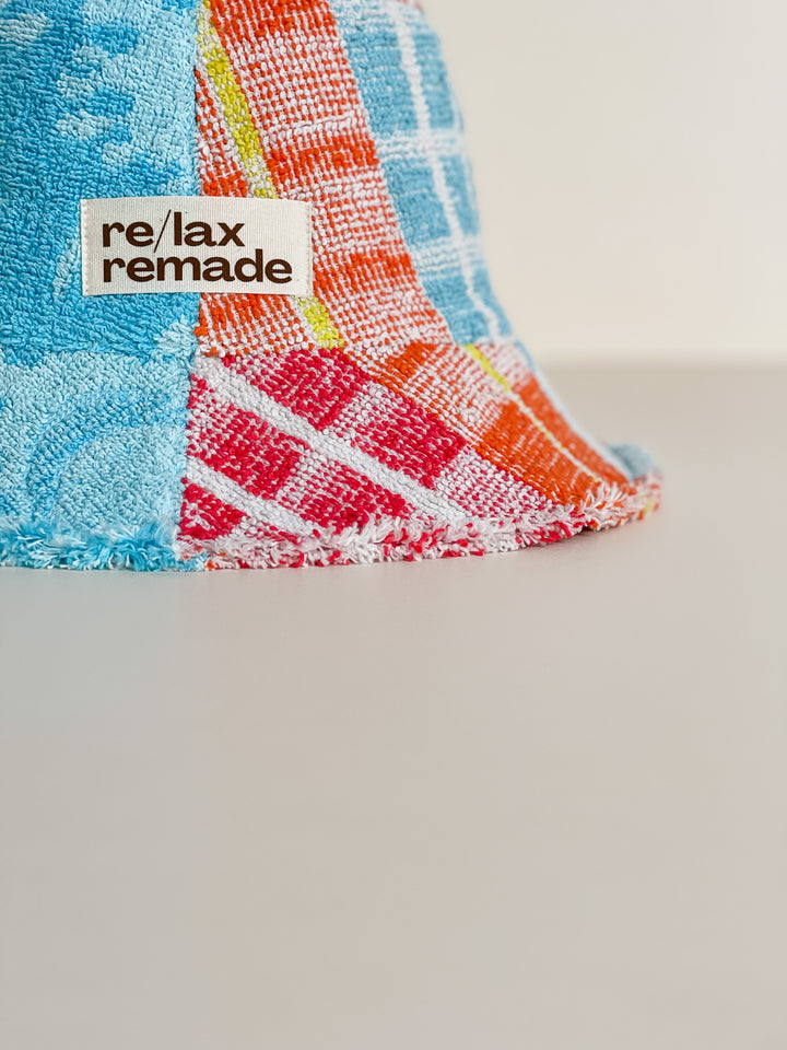 Re/lax Remade one-of-a-kind vintage towel hats, lovingly handmade in Australia from upcycled fabrics.