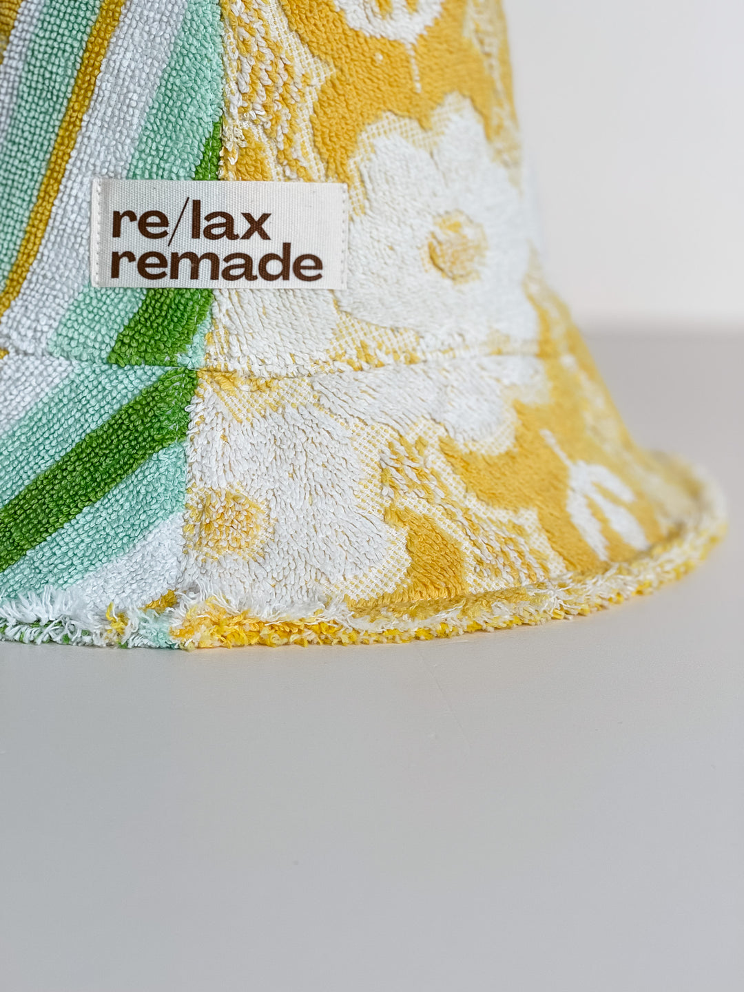 Re/lax Remade one-of-a-kind vintage towel hats, lovingly handmade in Australia from upcycled fabrics.