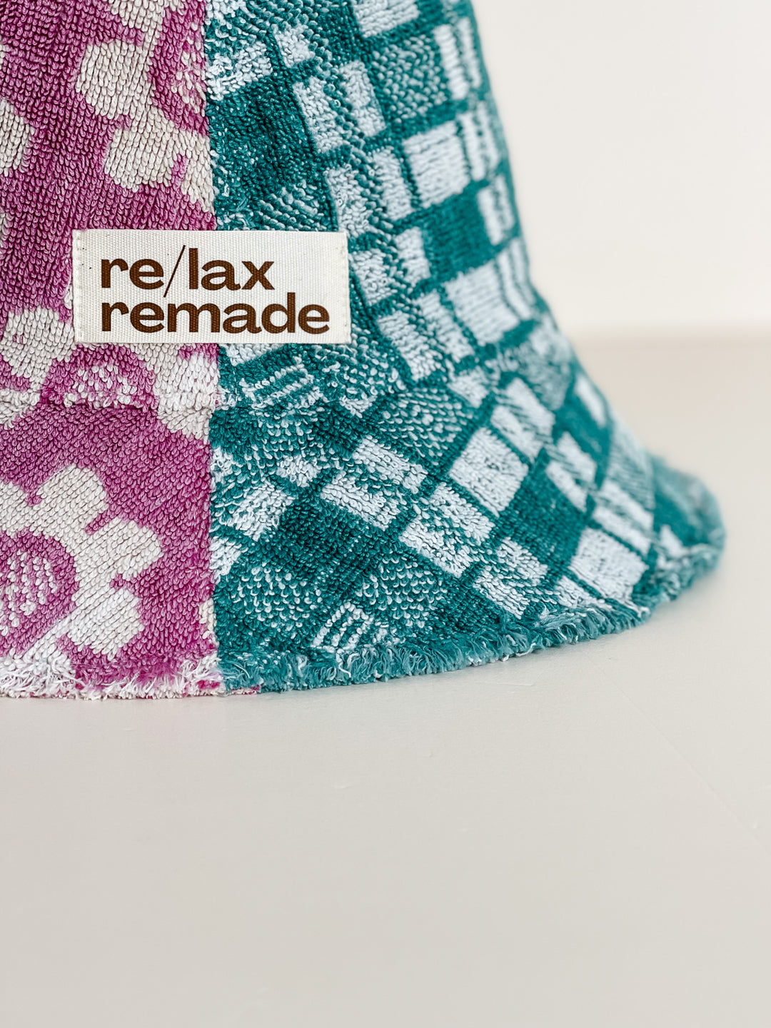 Re/lax Remade one-of-a-kind vintage towel hats, lovingly handmade in Australia from upcycled fabrics.