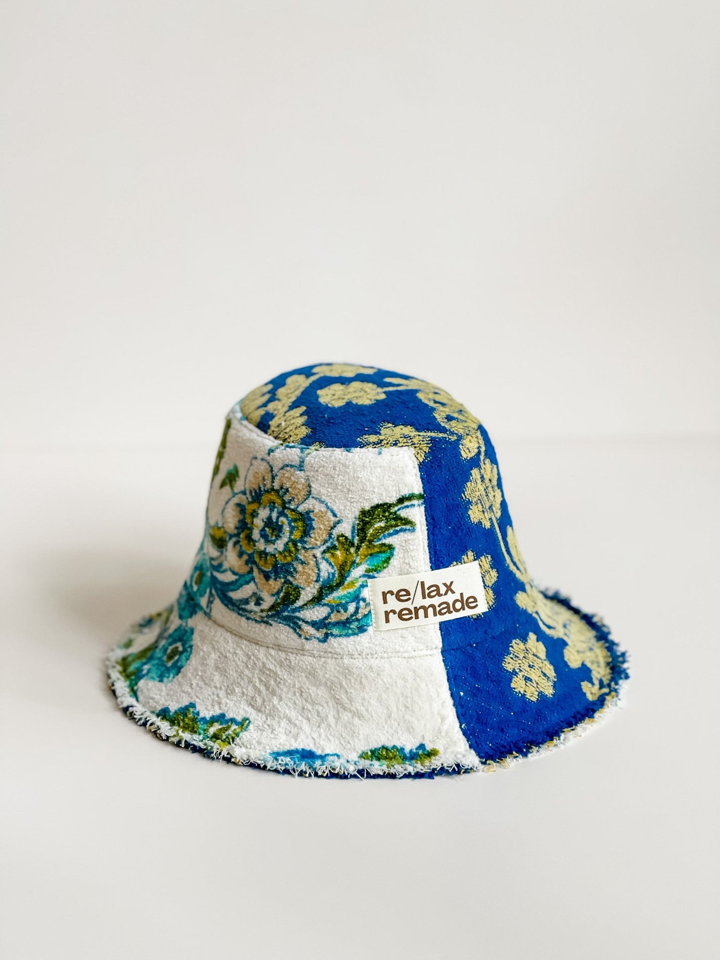 Relax Remade handmade one-of-a-kind fashionable hats 100% designed and made in Australia from up-cycled vintage towels