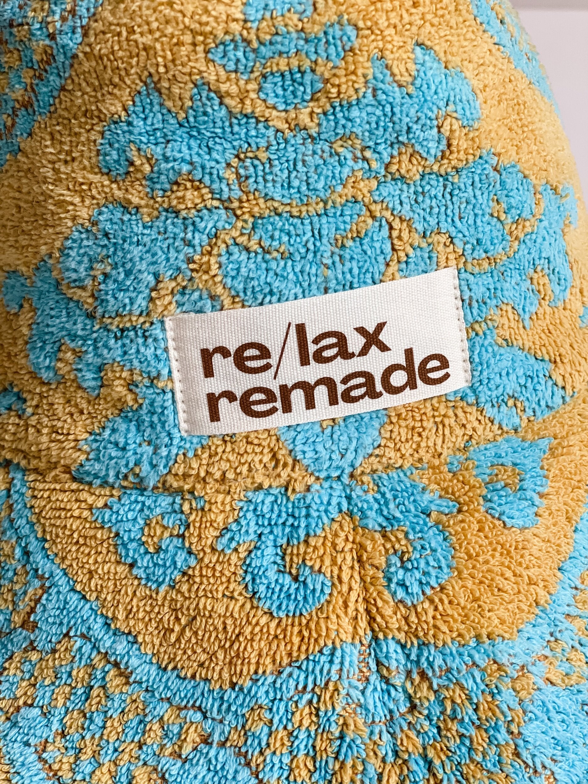 Relax Remade handmade one-of-a-kind fashionable hats 100% designed and made in Australia from up-cycled vintage towels