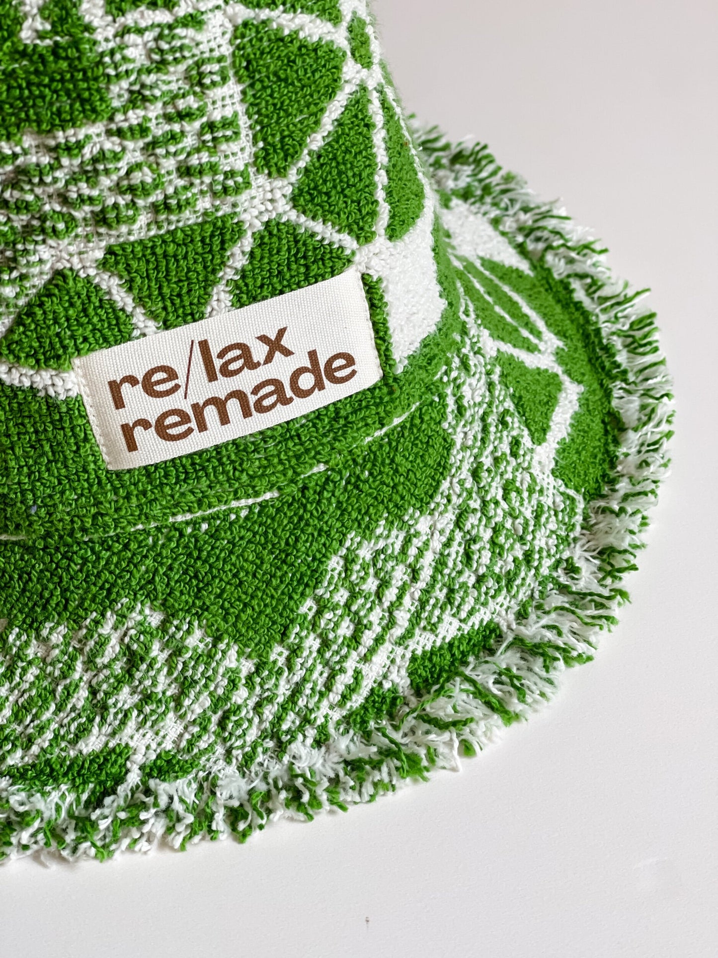 Relax Remade handmade one-of-a-kind fashionable hats 100% designed and made in Australia from up-cycled vintage towels