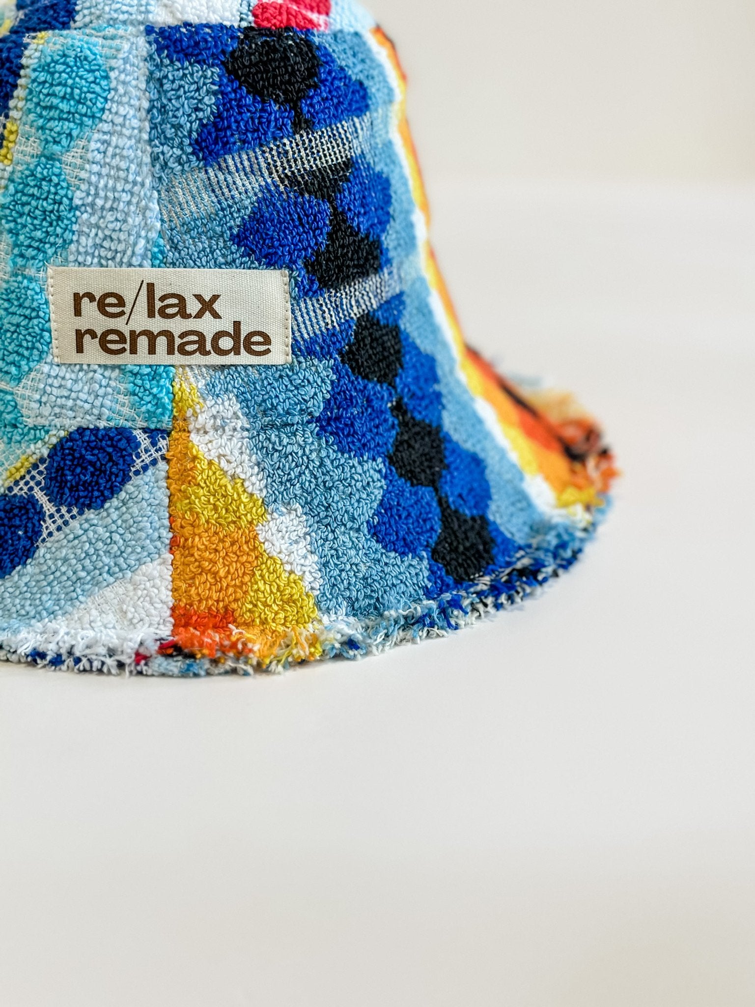 Relax Remade handmade one-of-a-kind fashionable hats 100% designed and made in Australia from up-cycled vintage towels