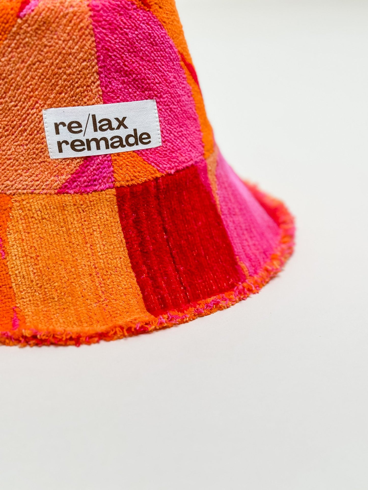 Relax Remade handmade one-of-a-kind fashionable hats 100% designed and made in Australia from up-cycled vintage towels