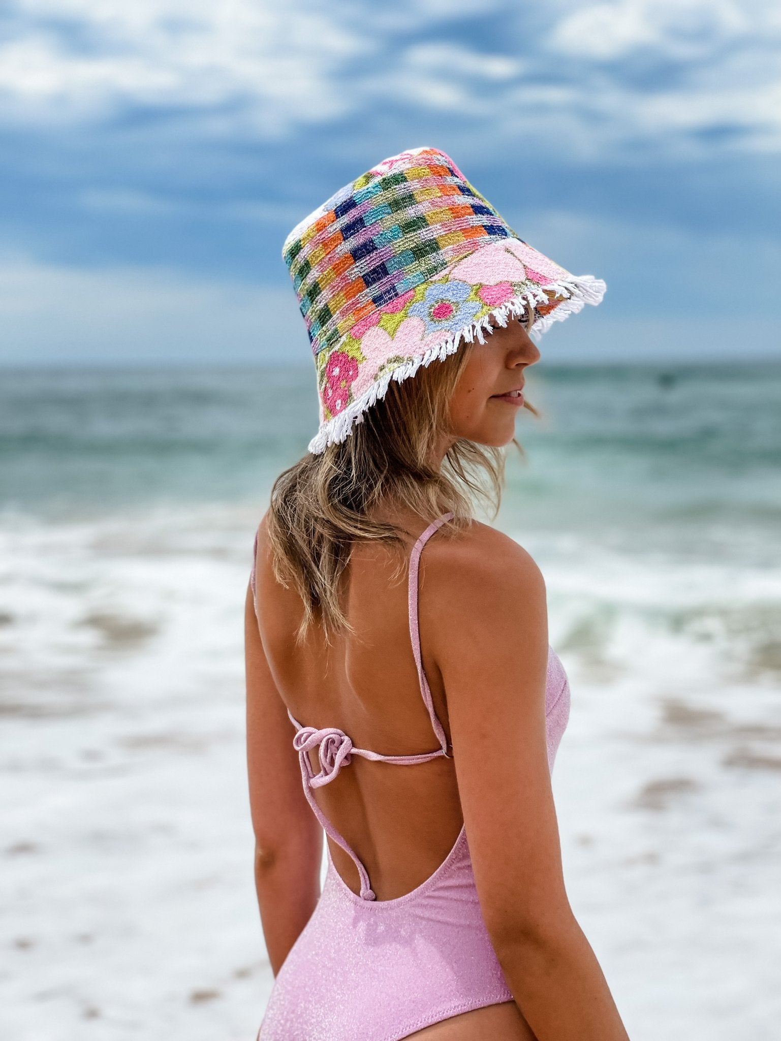 Relax Remade handmade one-of-a-kind fashionable hats 100% designed and made in Australia from up-cycled vintage towels