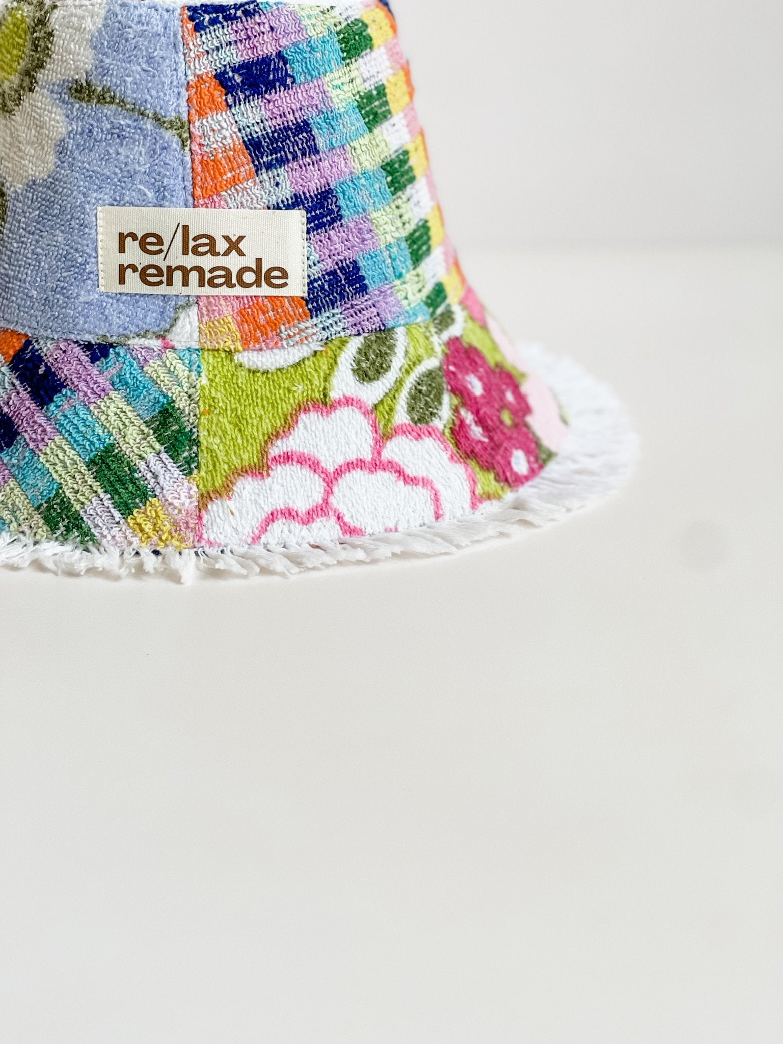 Relax Remade handmade one-of-a-kind fashionable hats 100% designed and made in Australia from up-cycled vintage towels