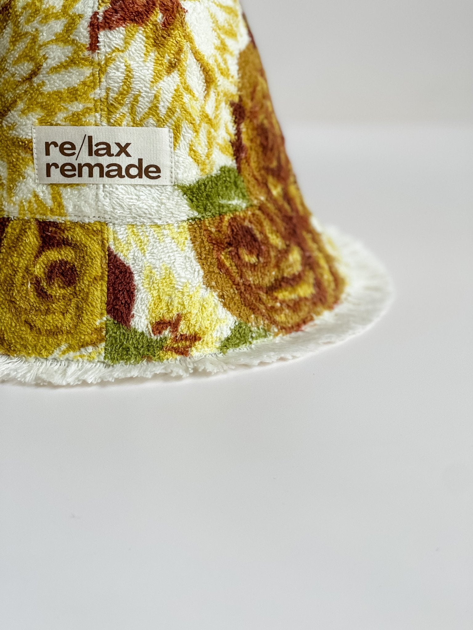 Relax Remade handmade one-of-a-kind fashionable hats 100% designed and made in Australia from up-cycled vintage towels