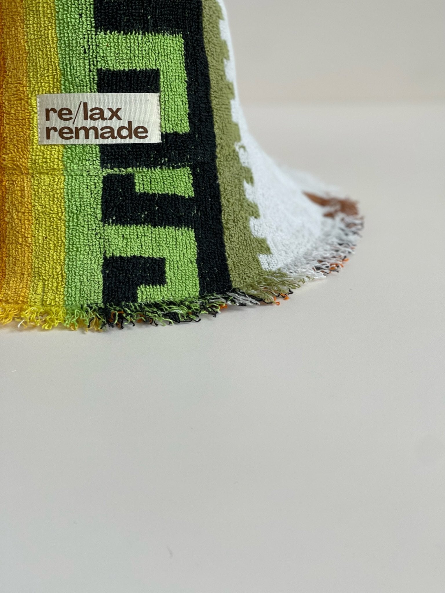 Relax Remade handmade one-of-a-kind fashionable hats 100% designed and made in Australia from up-cycled vintage towels