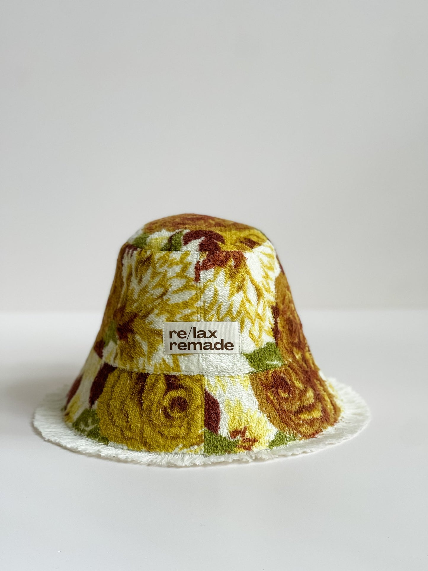 Relax Remade handmade one-of-a-kind fashionable hats 100% designed and made in Australia from up-cycled vintage towels