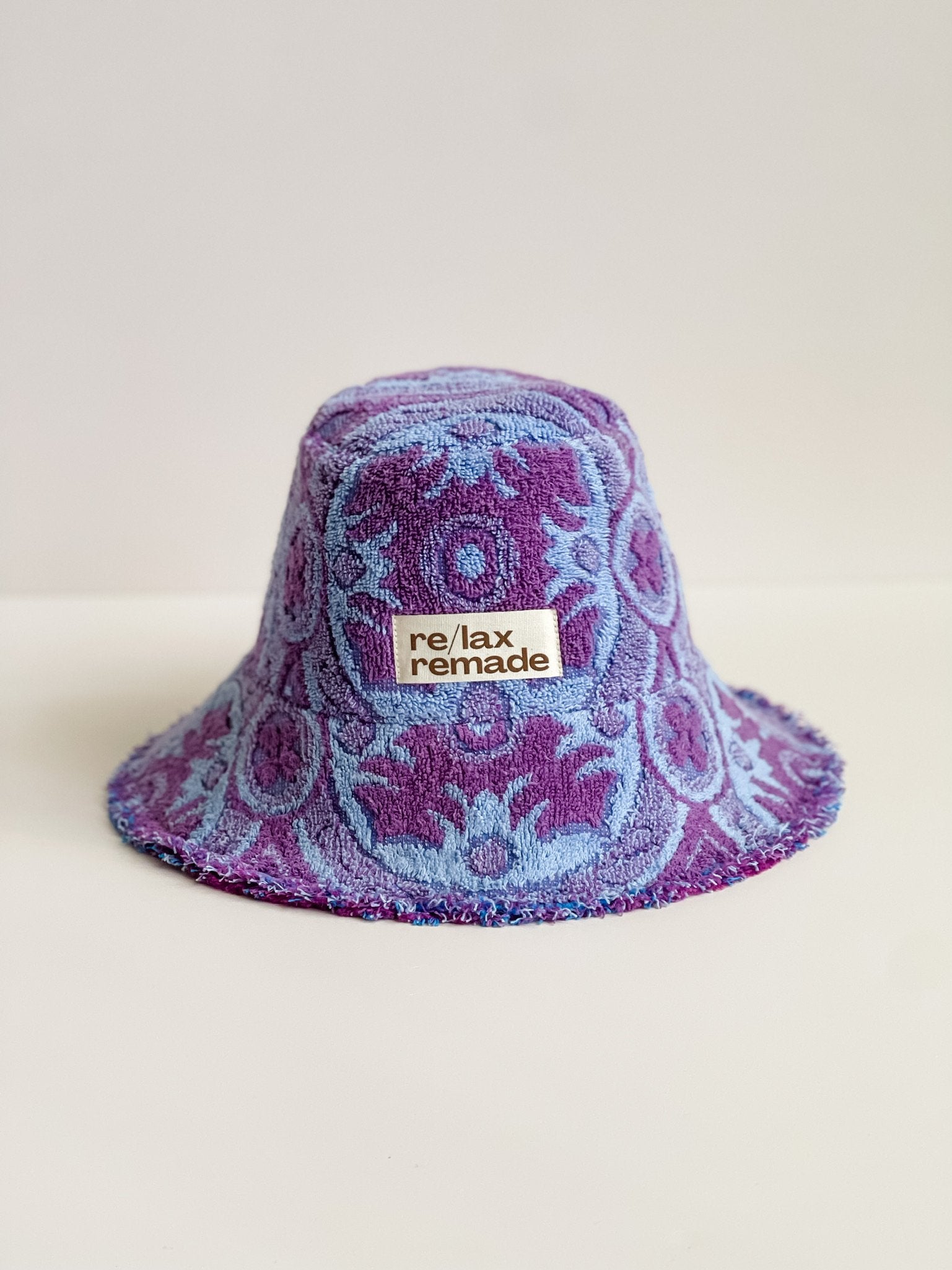 Relax Remade handmade one-of-a-kind fashionable hats 100% designed and made in Australia from up-cycled vintage towels