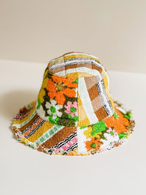 Relax Remade handmade one-of-a-kind fashionable hats 100% designed and made in Australia from up-cycled vintage towels