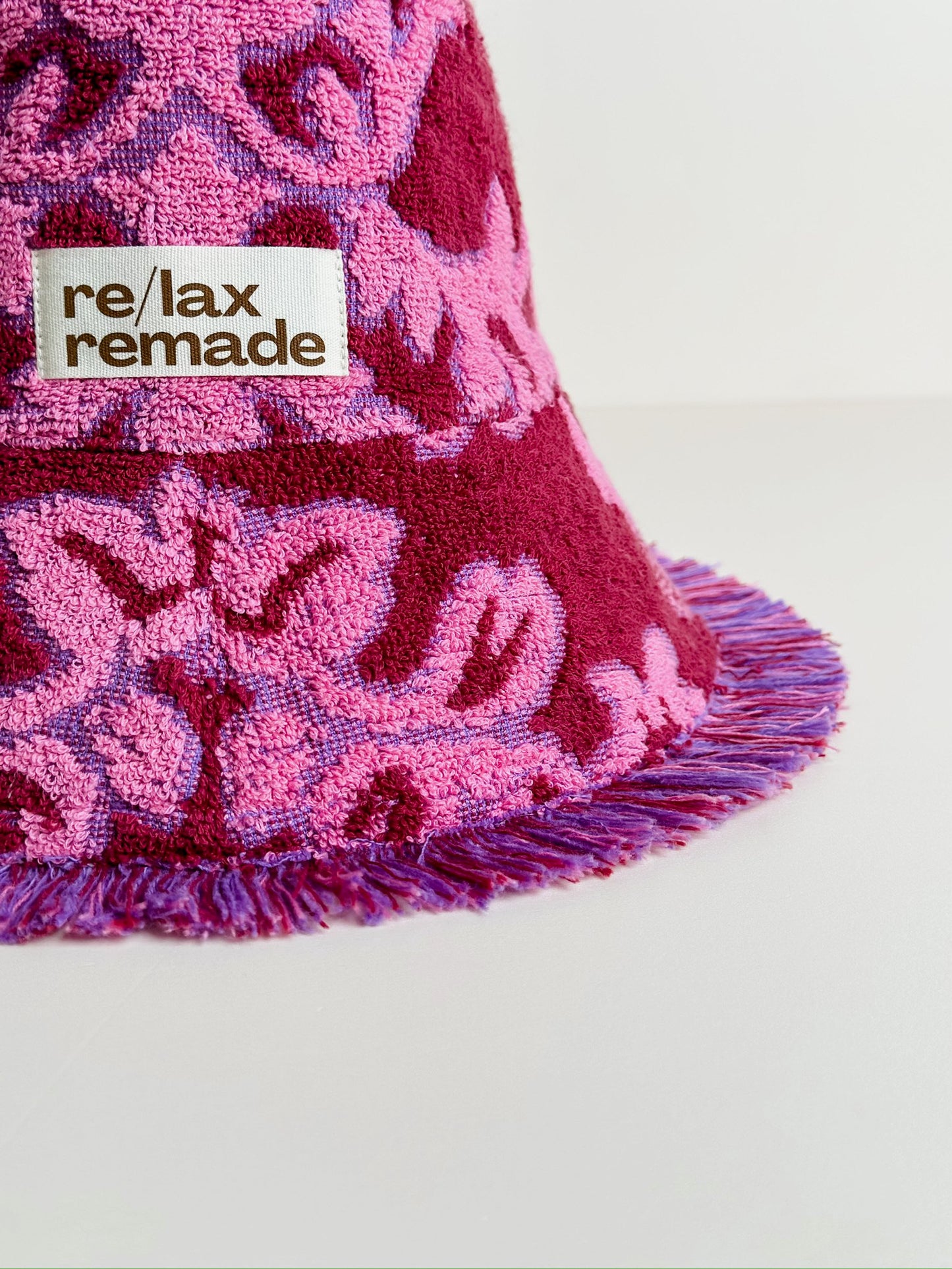 Relax Remade handmade one-of-a-kind fashionable hats 100% designed and made in Australia from up-cycled vintage towels