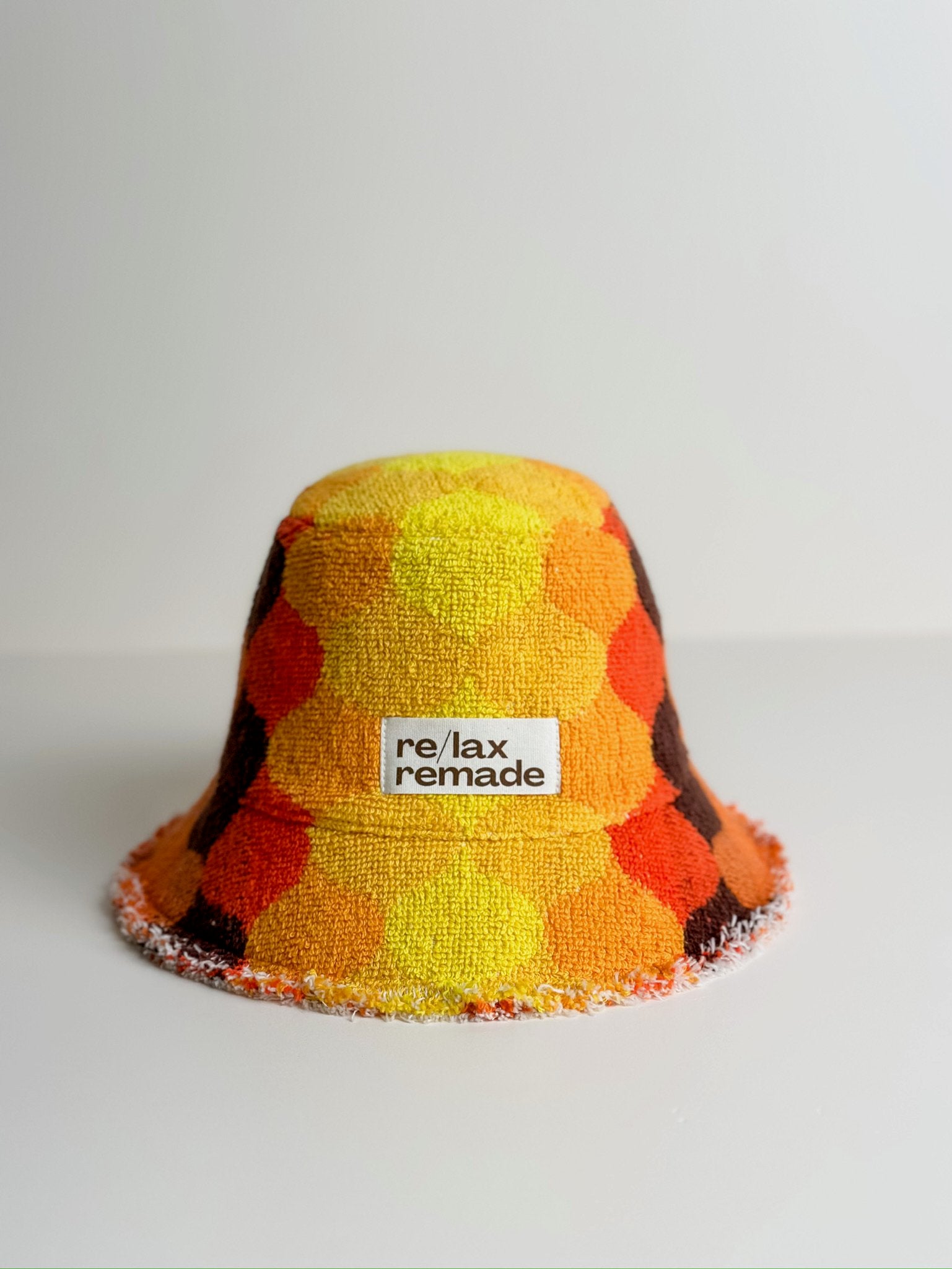 Relax Remade handmade one-of-a-kind fashionable hats 100% designed and made in Australia from up-cycled vintage towels