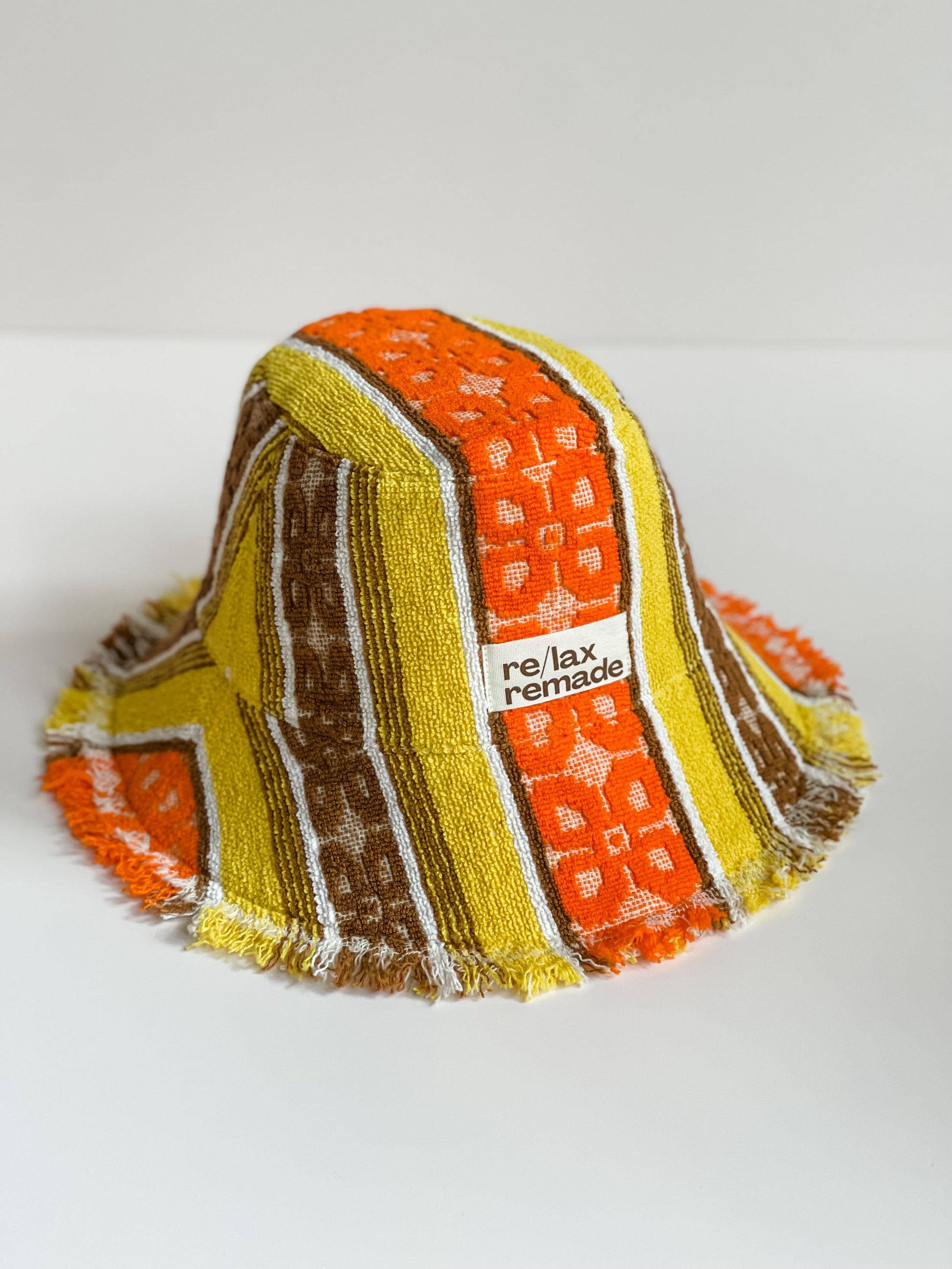 Relax Remade handmade one-of-a-kind fashionable hats 100% designed and made in Australia from up-cycled vintage towels